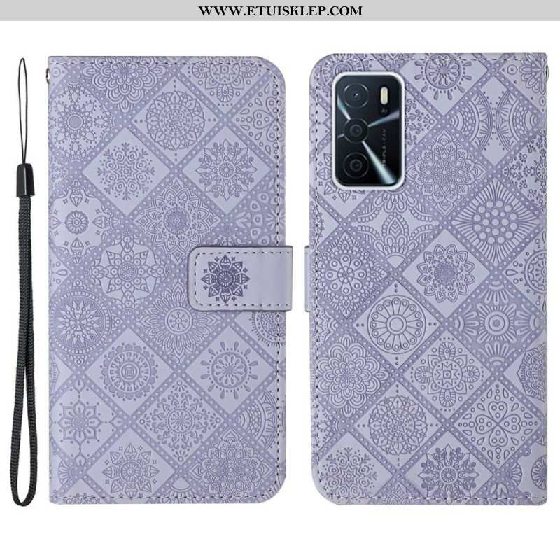 Etui Folio do Oppo A16 / A16s Wzór Gobelinu